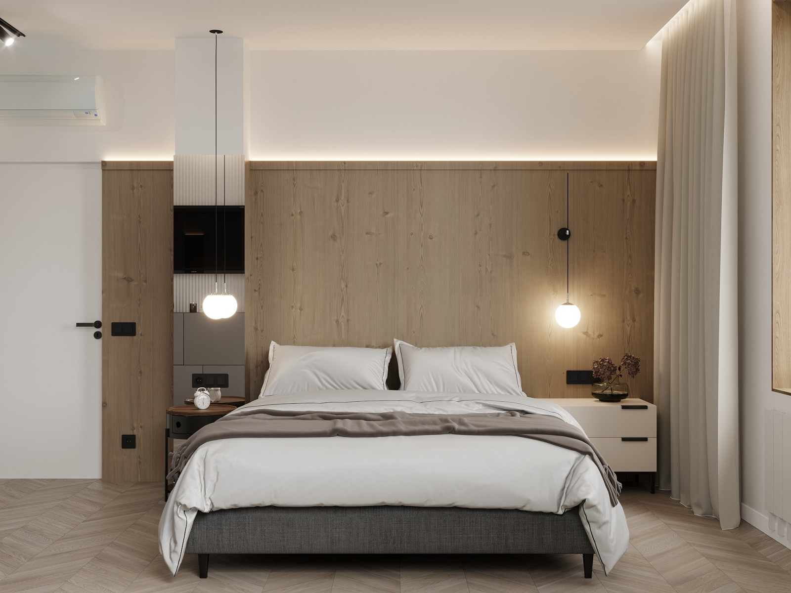 Мастер-спальня в загородном доме