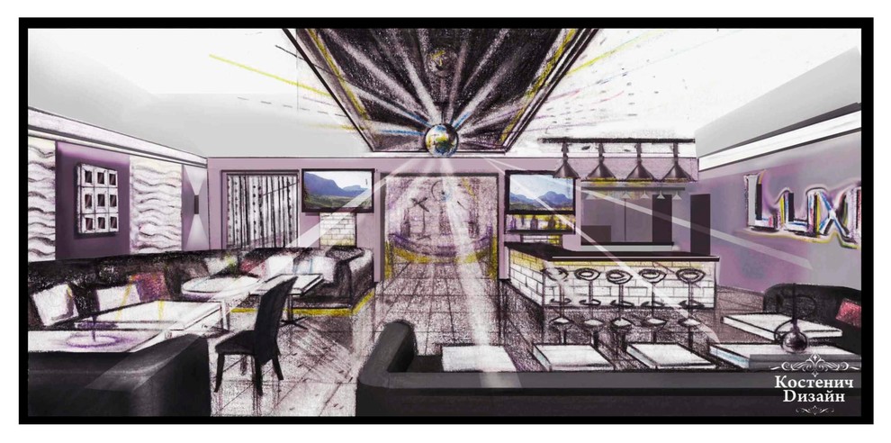 Обложка проекта: Дизайн-проект караоке бара LuxurY