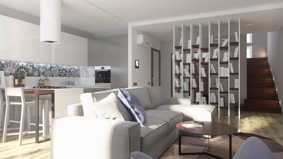 Проект первого этажа загородного дуплекса
