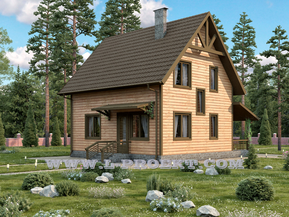 Проект 156 - одноэтажный каркасный дом с мансардным этажом