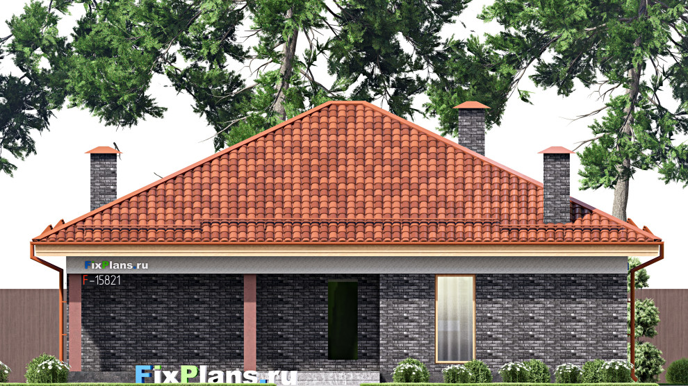 Проект одноэтажного дома 14х13м S120м2 F-15821