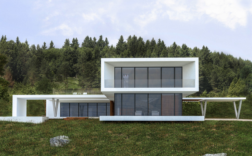 Обложка проекта: Проект дома на рельефе