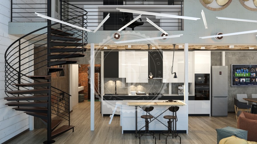 Двухуровневая квартира в стиле LOFT