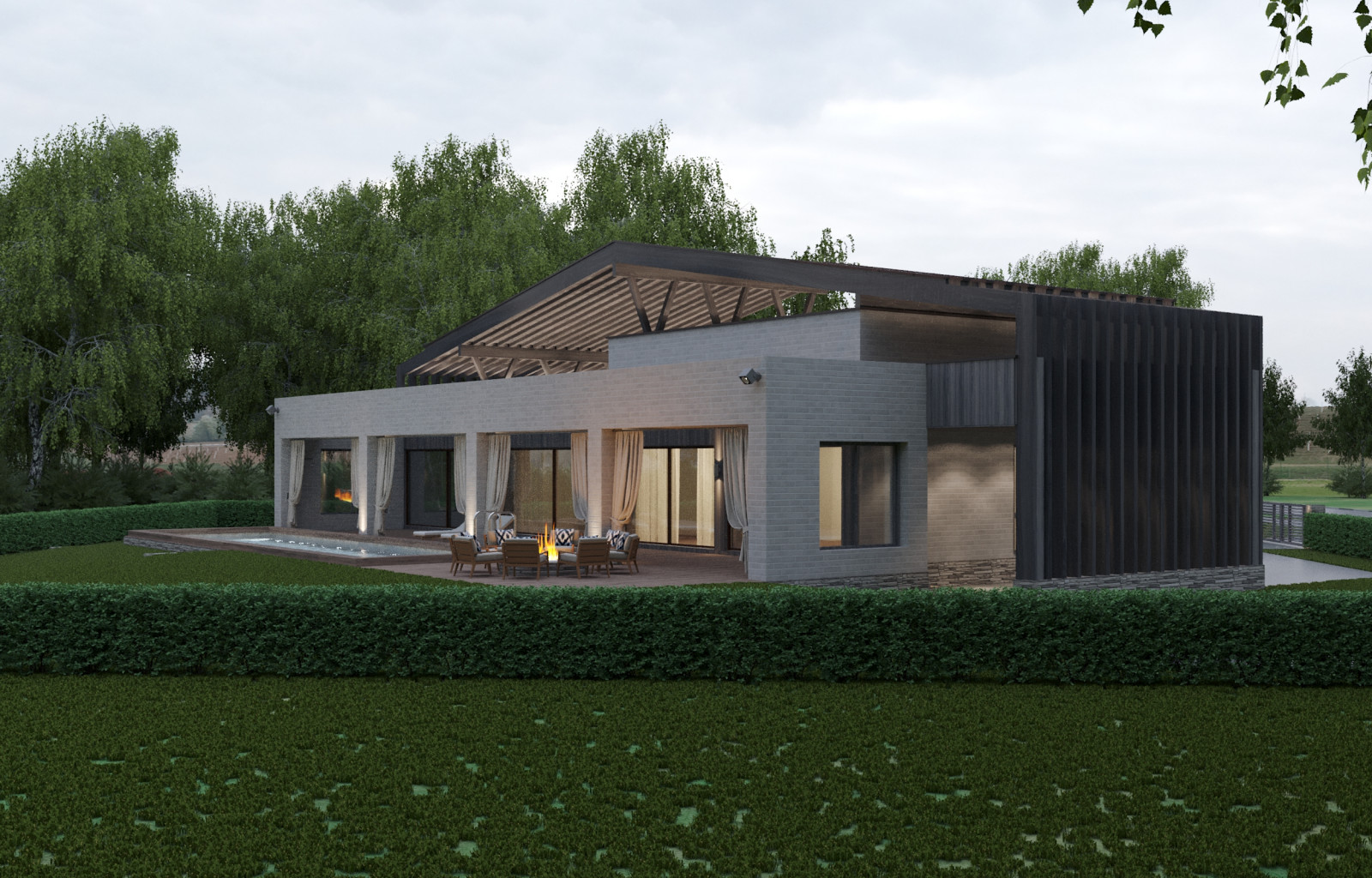 Дом с видом на лунку