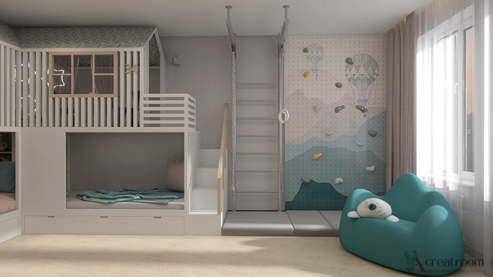 Обложка проекта: Проект детской комнаты для двух девочек