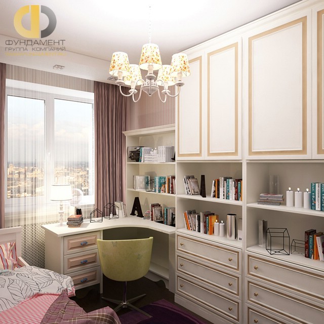 Современная классика в дизайне квартиры 63 кв. м