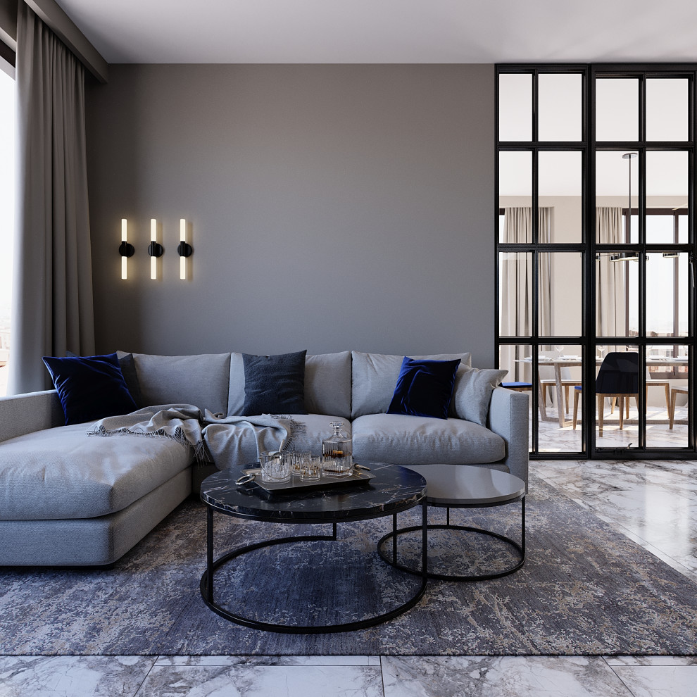 Совмещенная кухня-гостиная