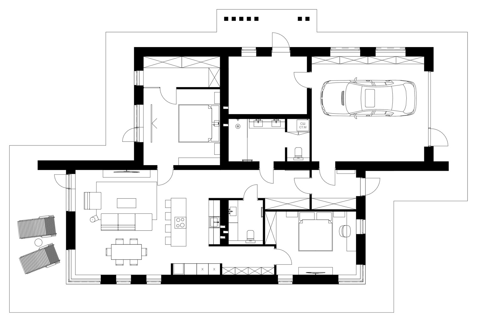 Обложка проекта: Дом с круговой террасой | 158 м²