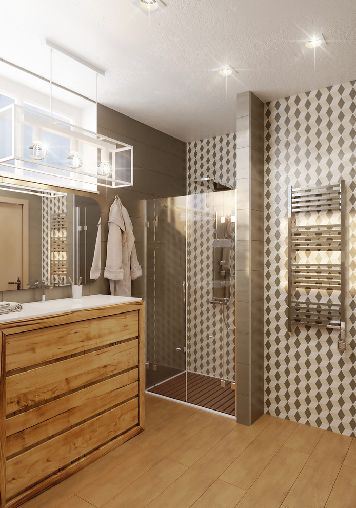 душевая комната в скандинавском стиле