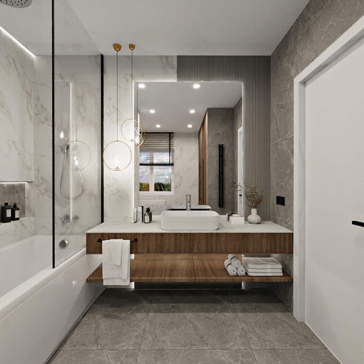 Ванная комната в загородном доме