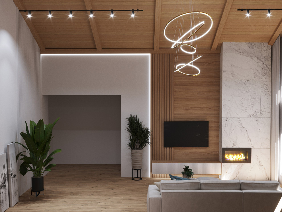 Обложка проекта: 3д визуализация гостиной в Краснодарском крае