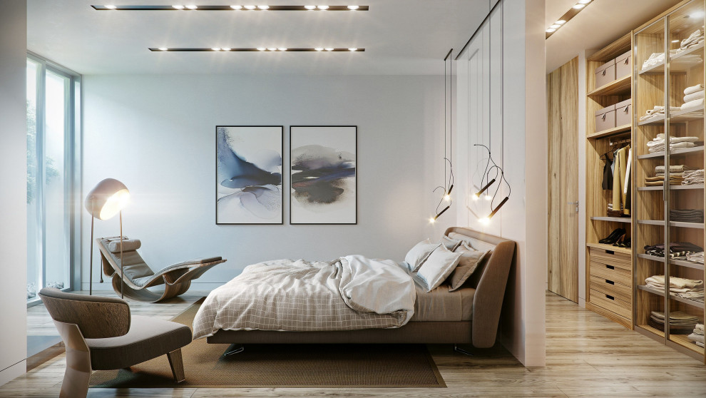 Обложка проекта: Компактный дом в современном стиле со светлым фасадом