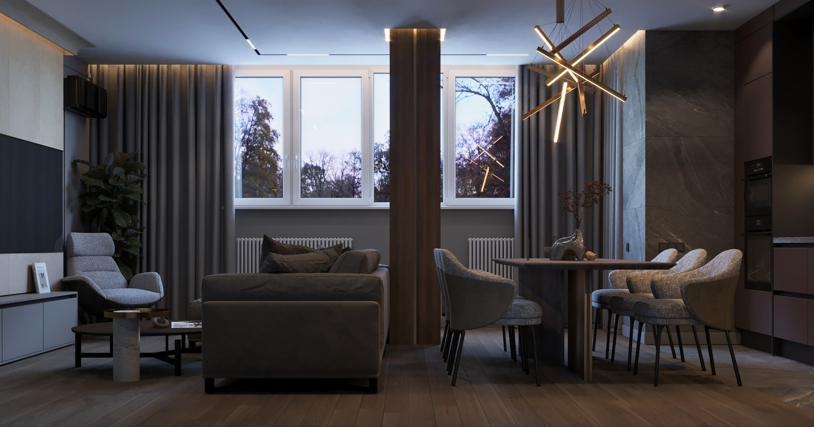 ДИЗАЙН ПРОЕКТ КАВАРТИРЫ НА ПАРКОВОЙ