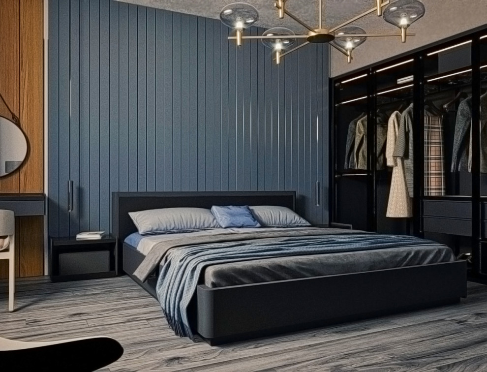 Спальня выполненная в современном стиле