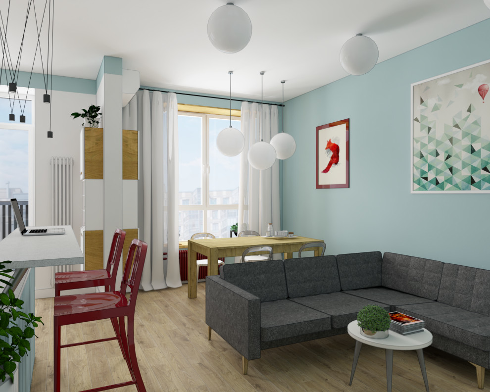 Интерьер с красными акцентами