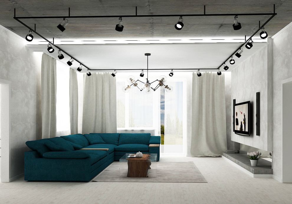 Гостиная, кухня, столовая в стиле LOFT