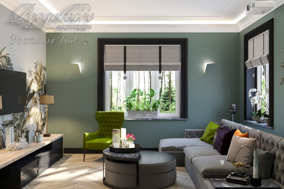 Дизайн интерьера загородного  дома в Рощино