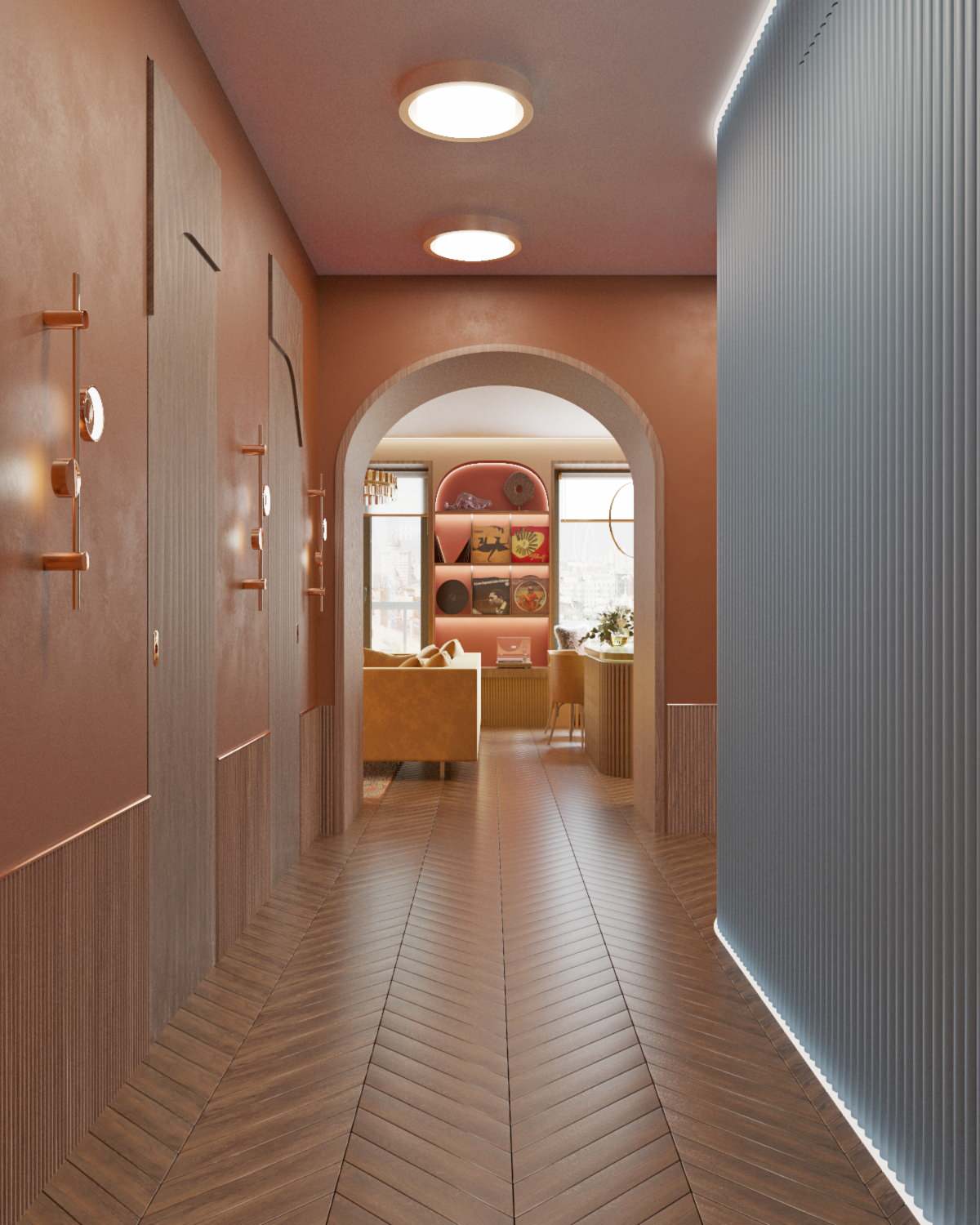 Современная кухня 30 м2