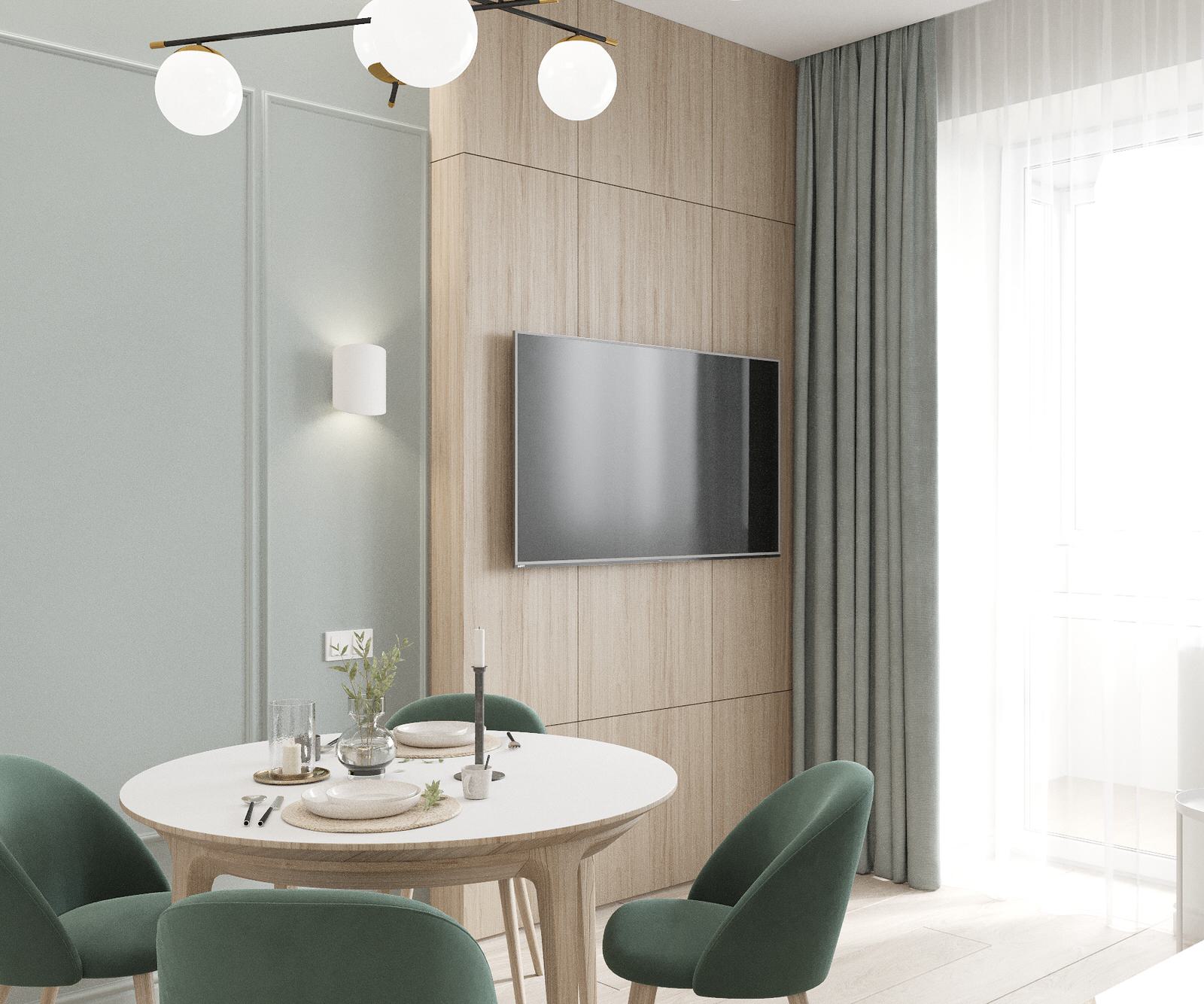 Кухня-гостиная в ЖК Аристократ