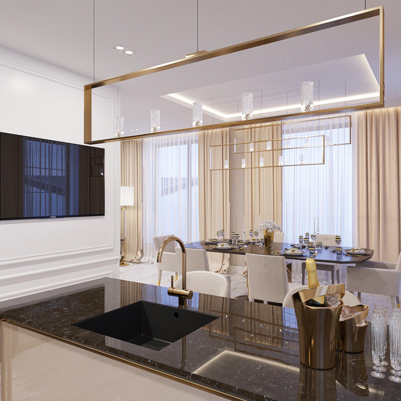 Пентхаус на Крестовском острове, 260 м2