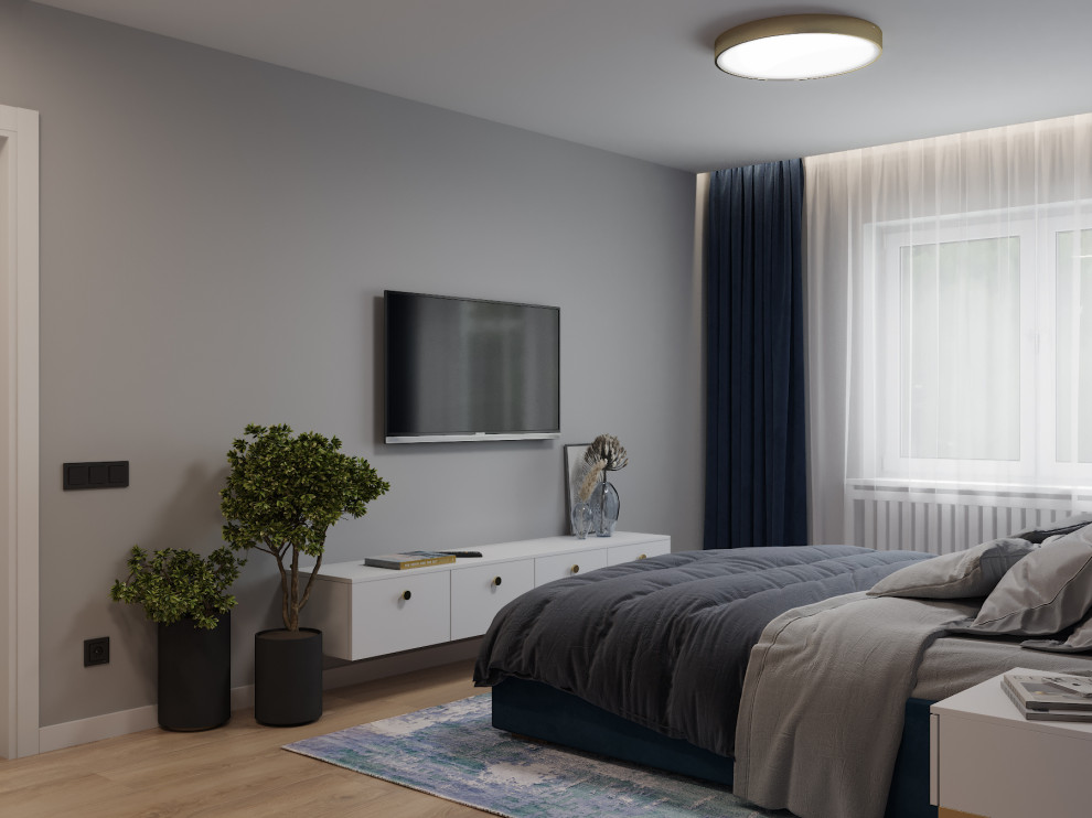 Визуализация дизайн-проекта квартиры 95 м кв, для пары с ребенком