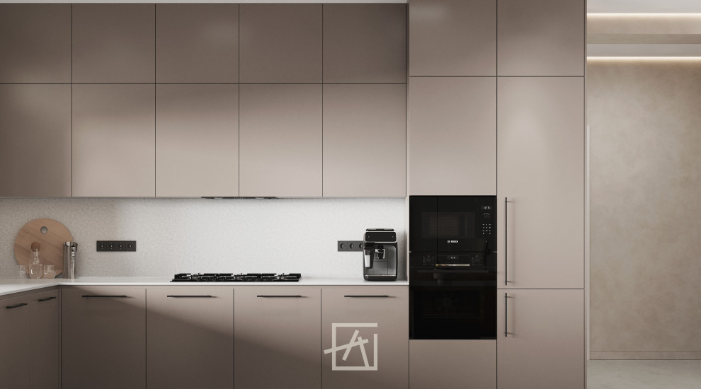 Обложка проекта: Кухня-гостиная 56 м²