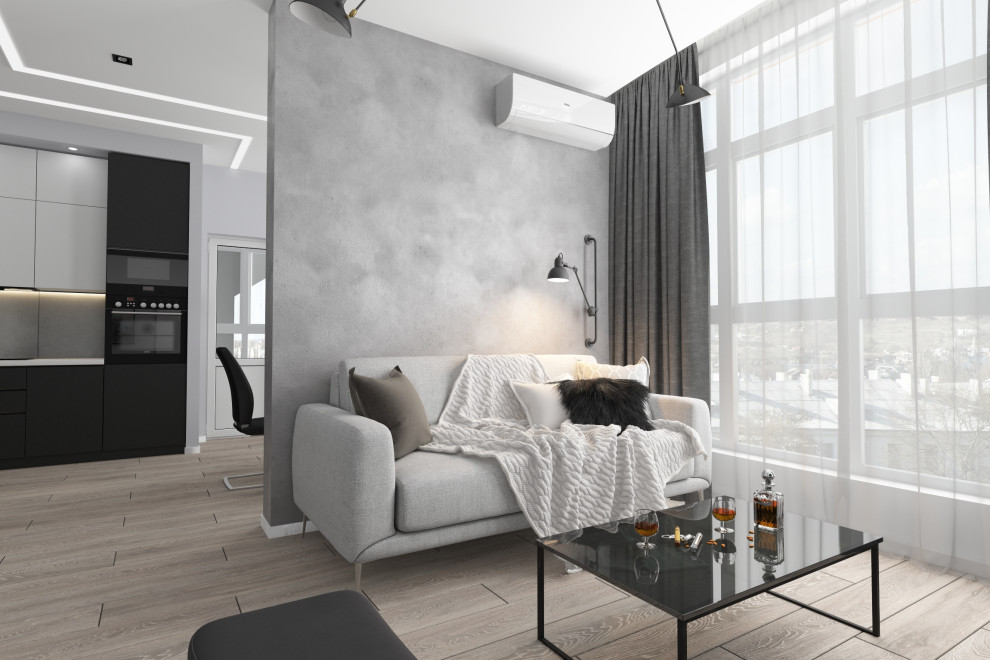 Дизайн кухни гостинной в ЖК "Флотилия", г.Краснодар