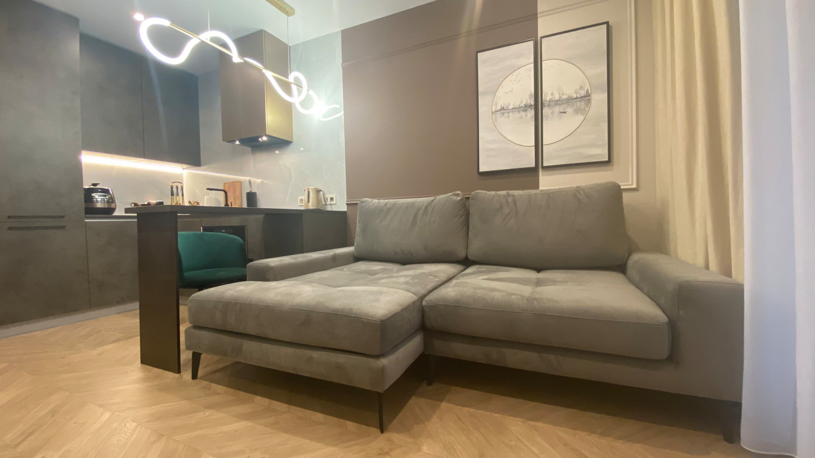 Обложка проекта: Фото реализованной квартиры 45 кВ м в ЖК Парус Делюкс. Квартира в процессе компл