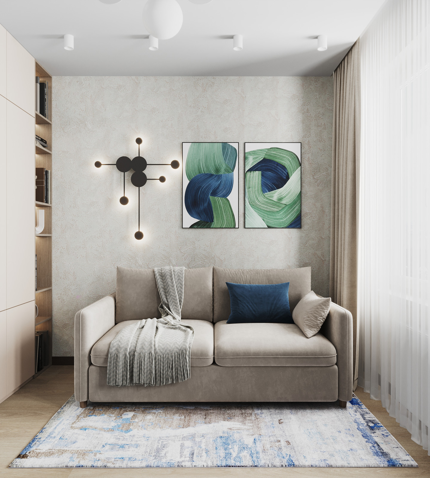 Дизайн квартиры в ЖК "Дома цвета кофе"