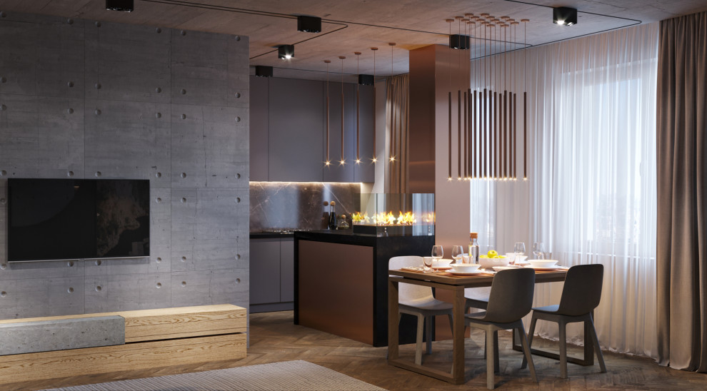 Уютный лофт в Питере, 71 м2