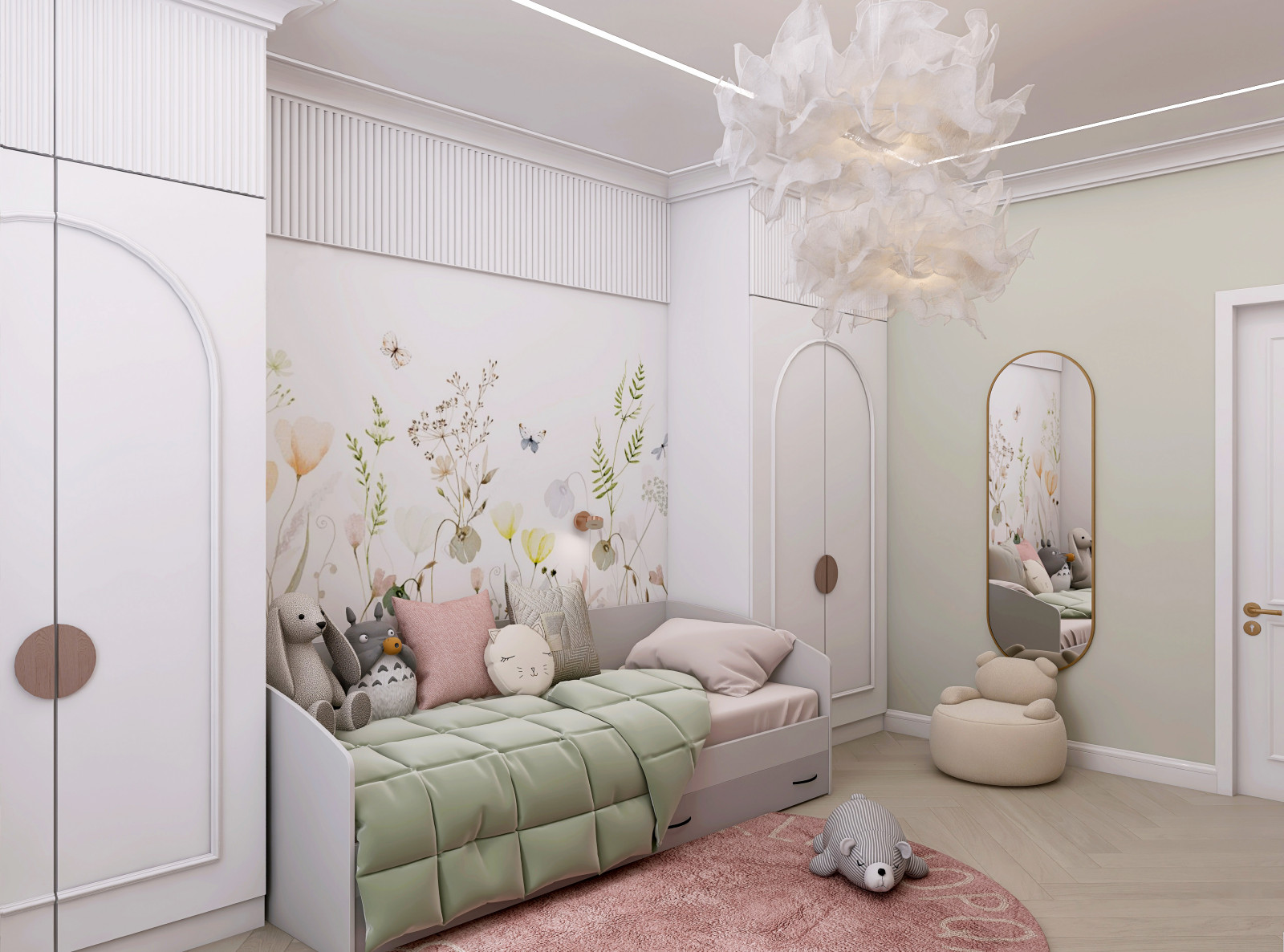 Проект детской 17м2 для девочки