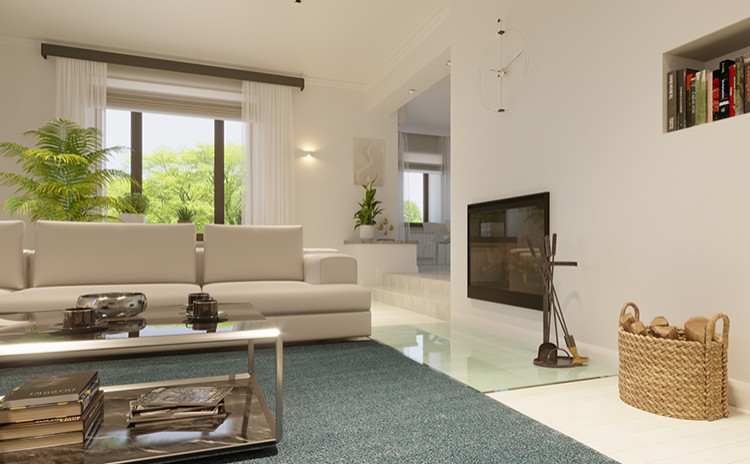 Дизайн-проект гостиной частного дома в Тольятти