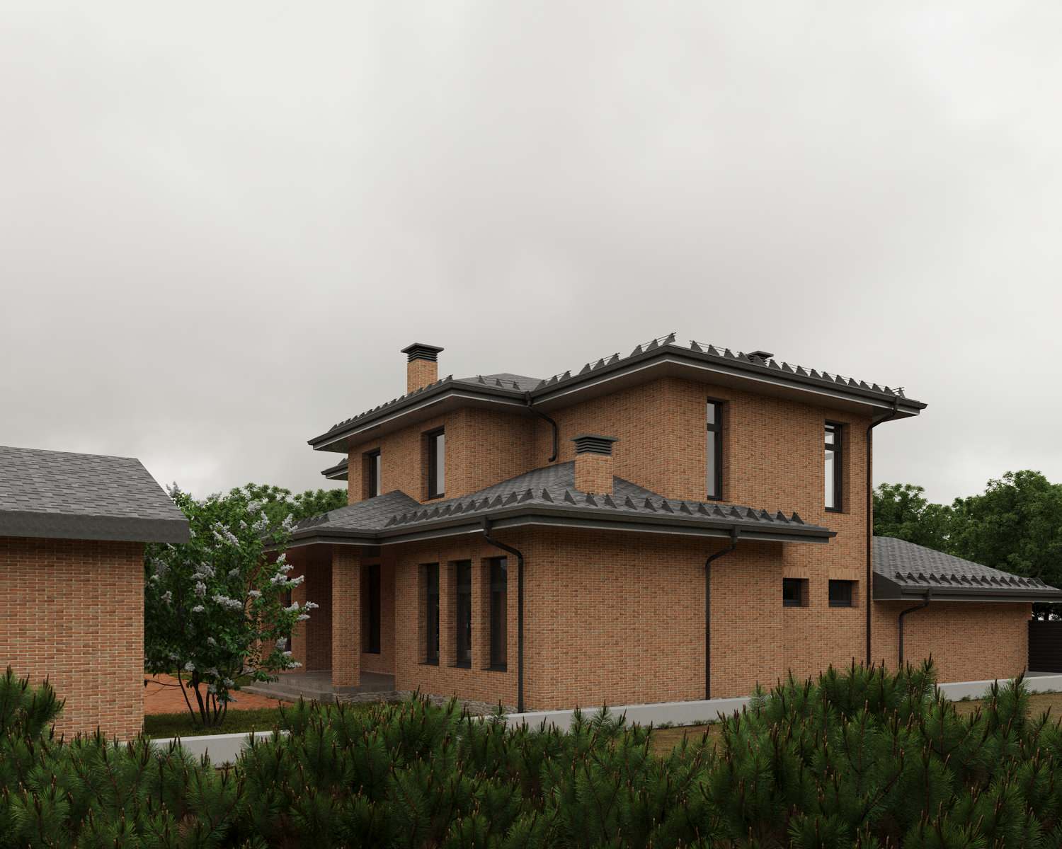 2-х этажный дом в классическом стиле со вторым сетом