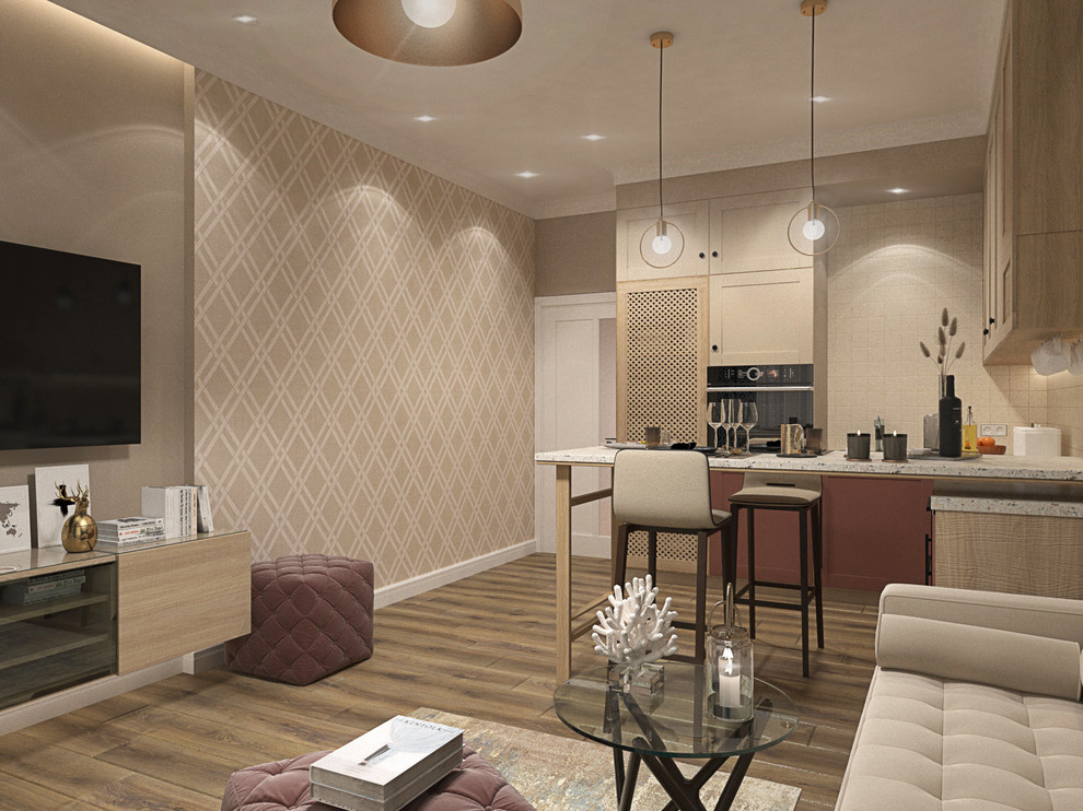 Кухня-гостиная в однокомнатной квартире