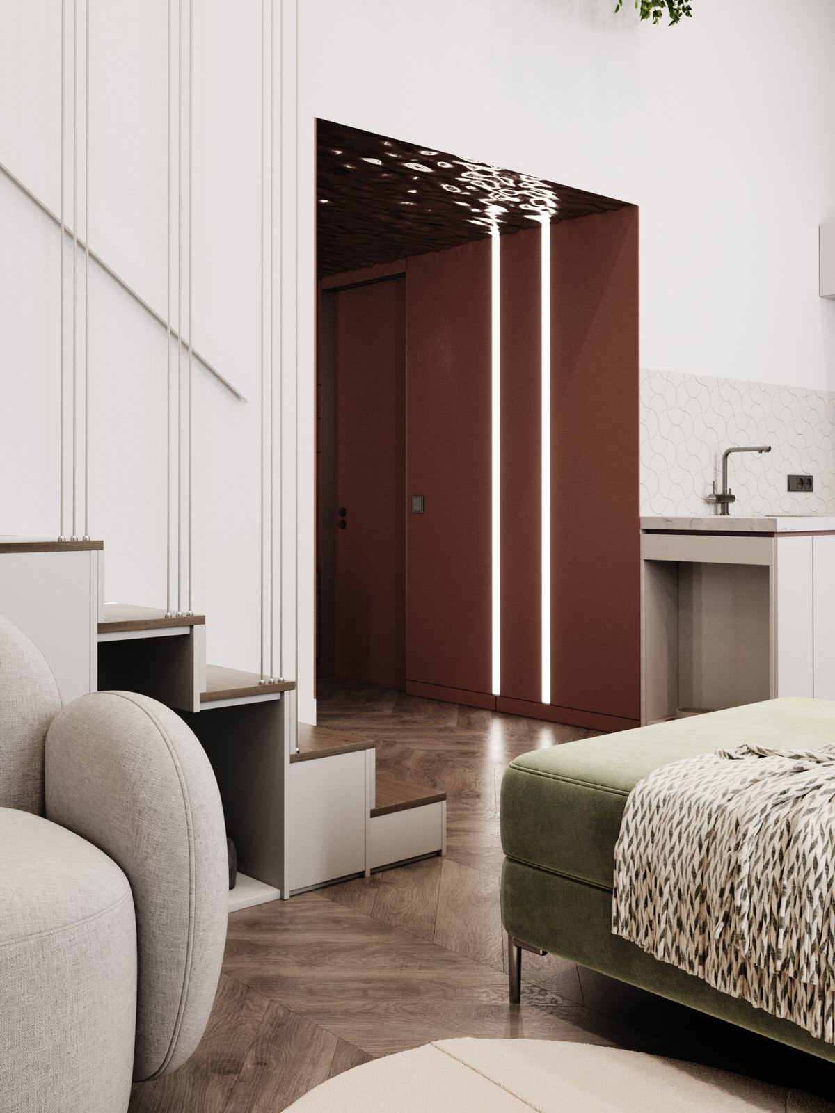 Обложка проекта: Проект двухуровневой квартиры ЖК Образцовый