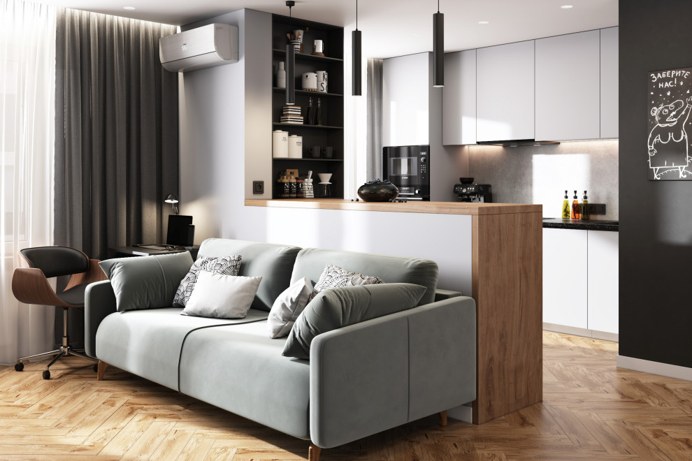 Минималистичная современная гостиная