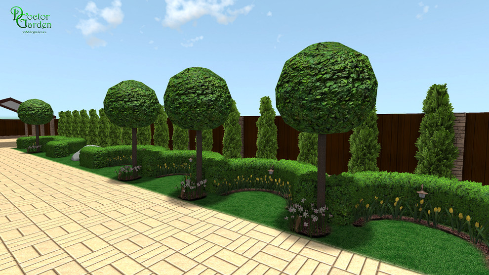 регулярный стиль на маленьком участке