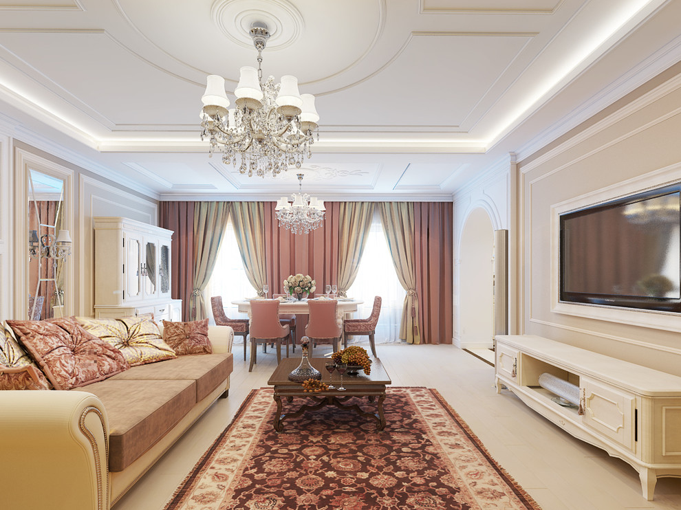 Интерьер индивидуального жилого дома в стиле неоклассика