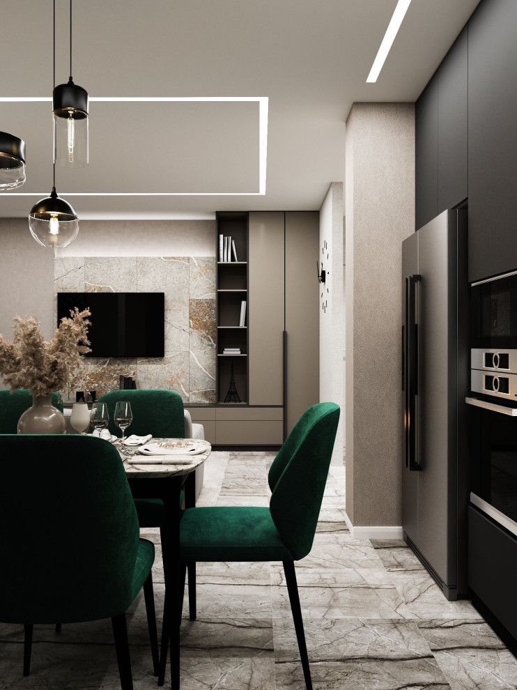 Дизайн кухни-гостиной