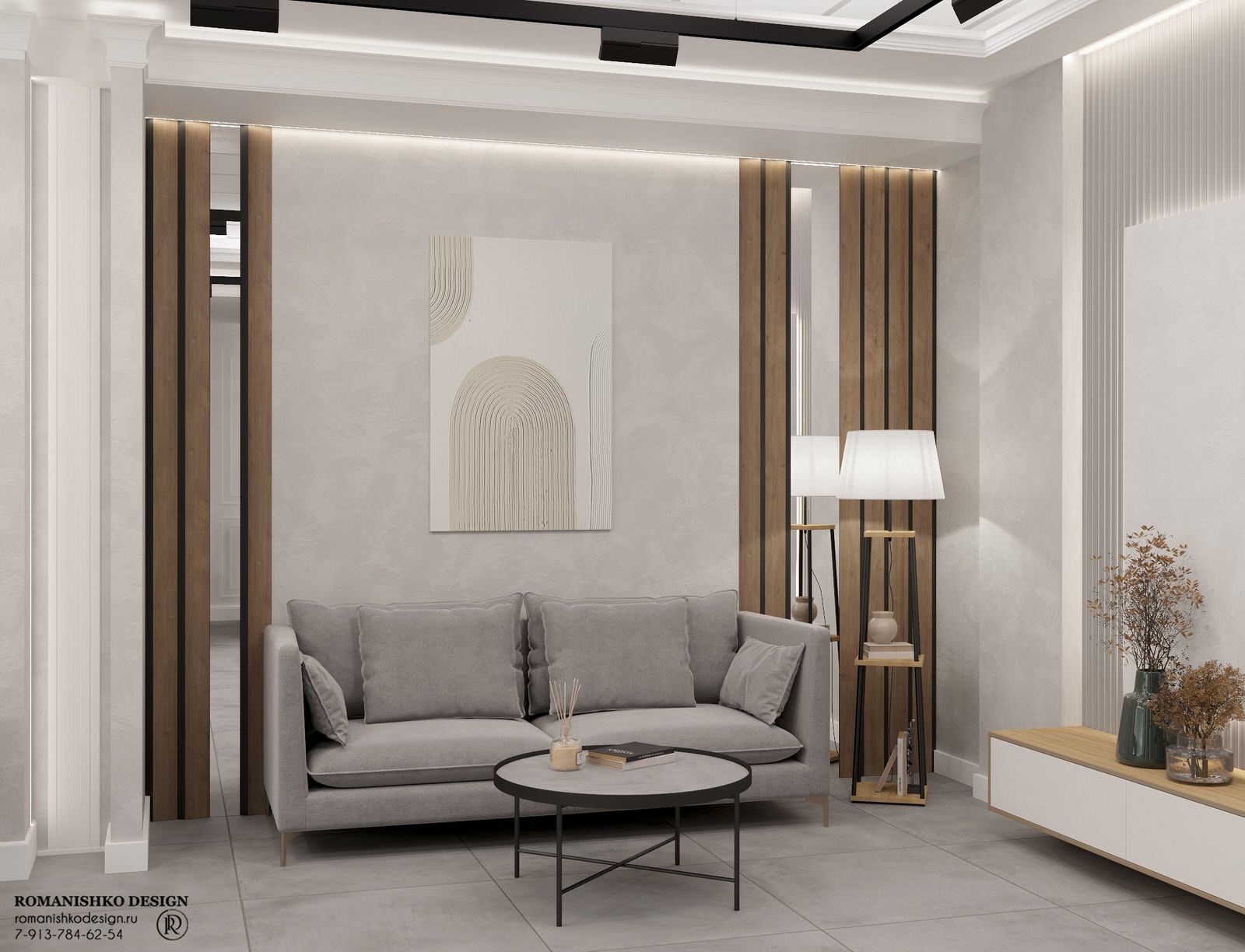 Дизайн выставочного зала магазина лепного декора "HIWOOD"