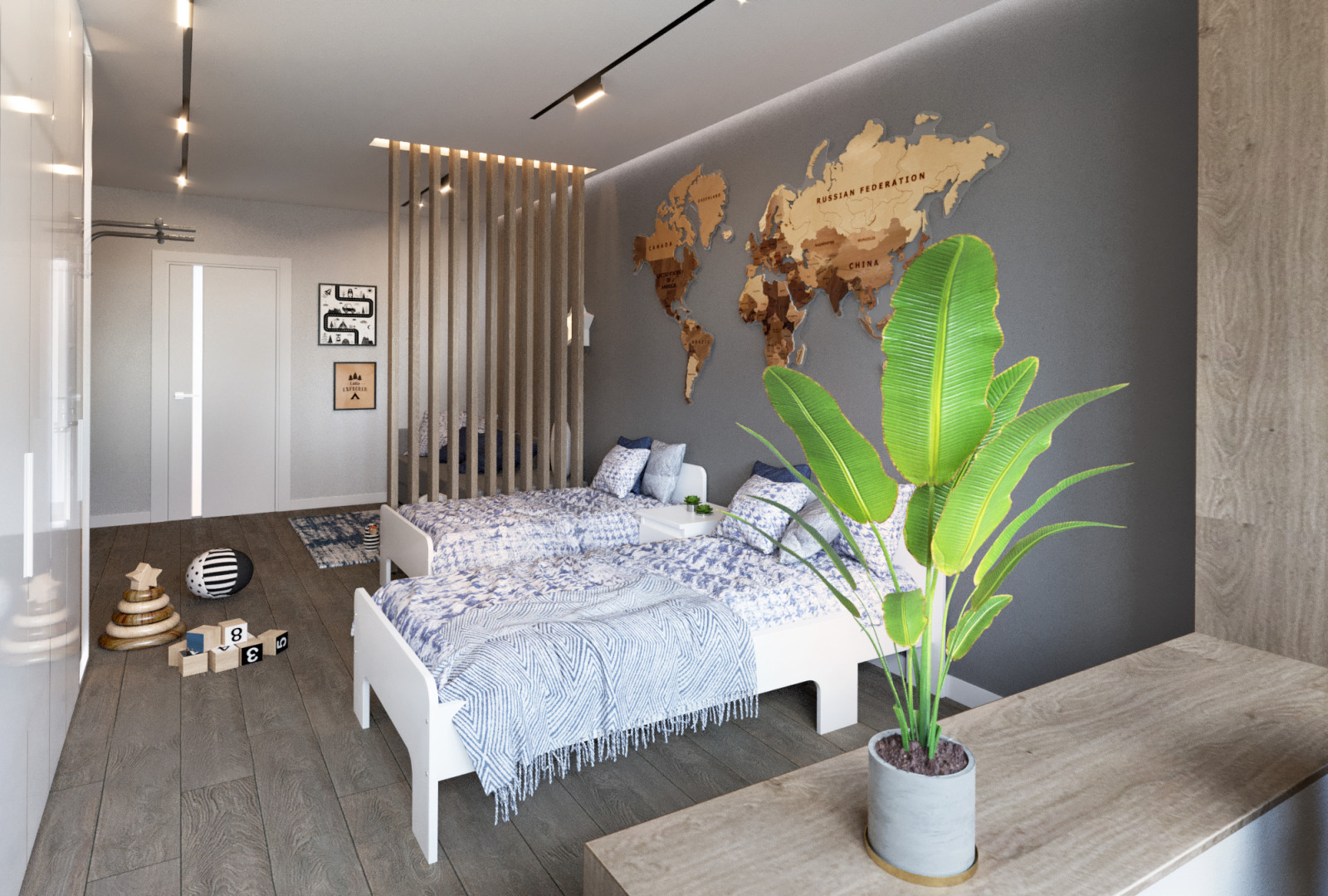 Дизайн проект детской комнаты, Мурманск