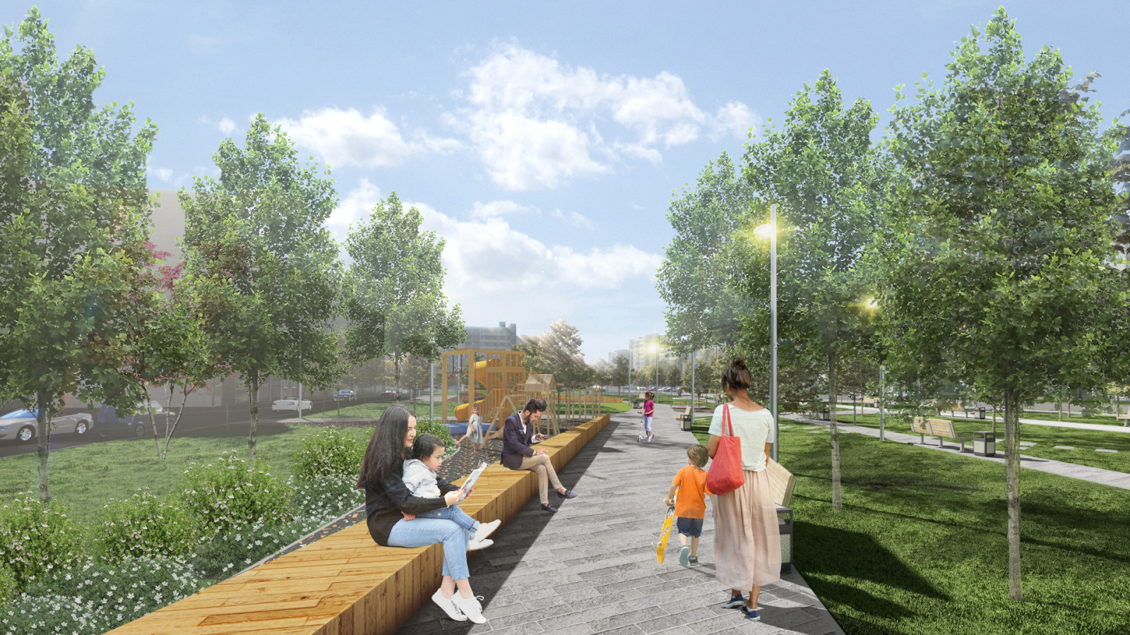 Благоустройство сквера в Краснооктябрьском районе г. Волгограда