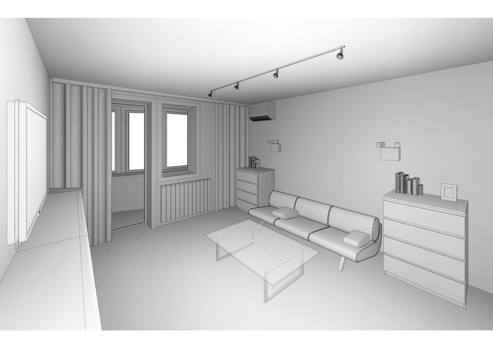 Квартира для холостяка. Москва.