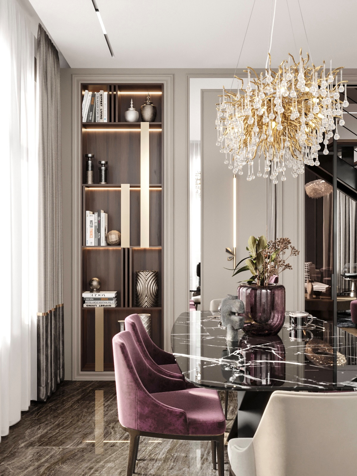 Хоум-офис мечты: потрясающий темный интерьер таунхауса