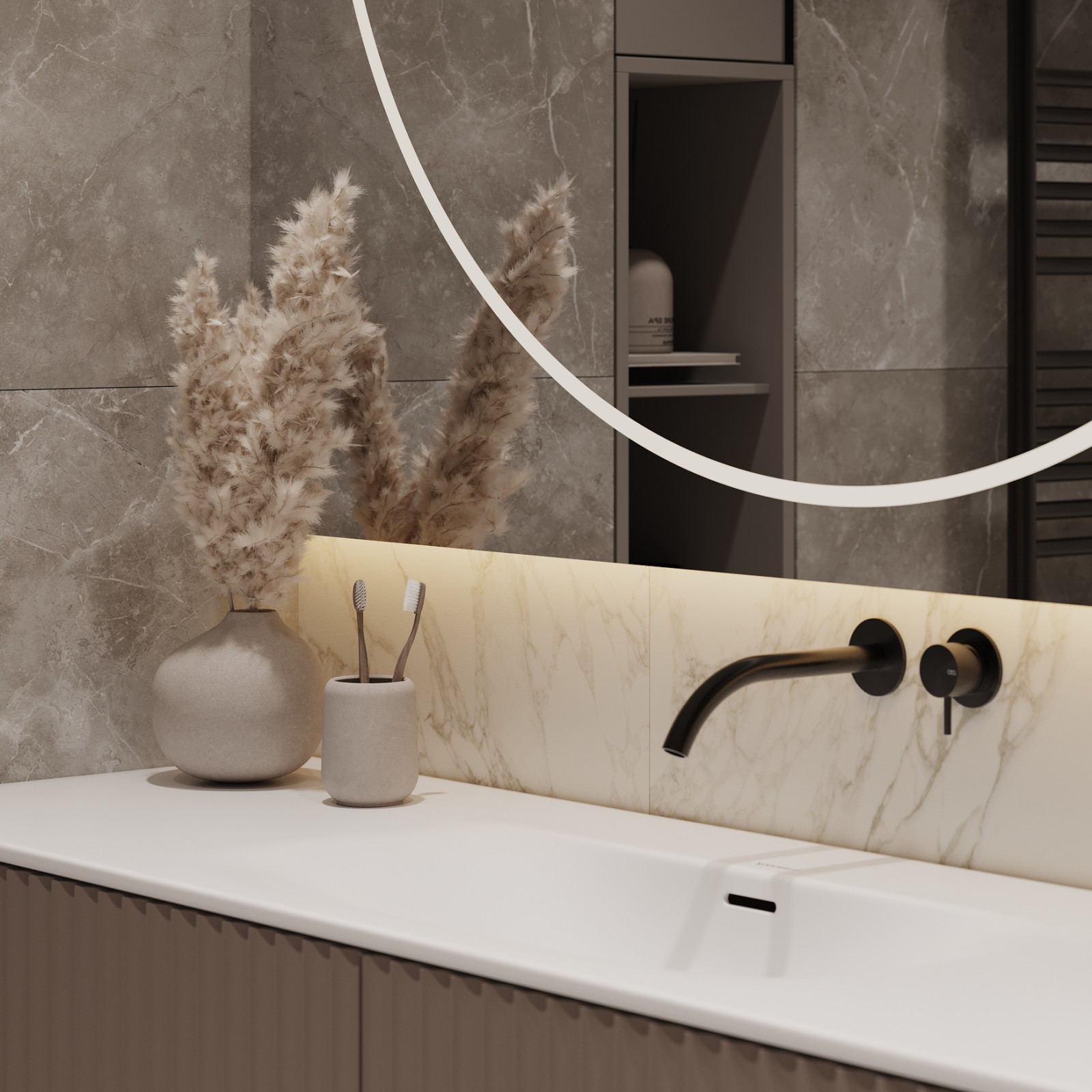 Сокол, 100кв.м. нежный интерьер в бежевых тонах