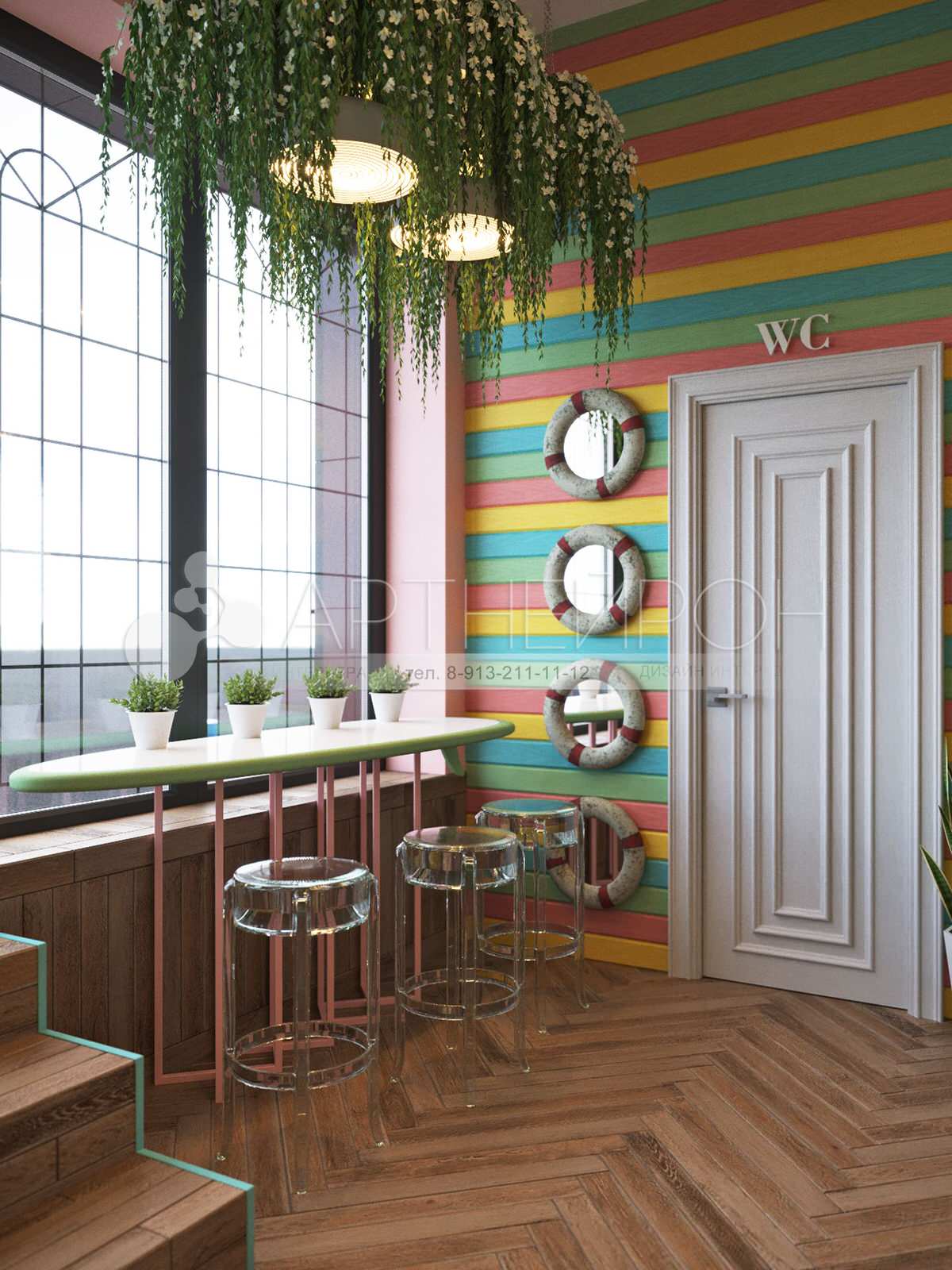 Дизайн интерьера пиццерии в Новосибирске