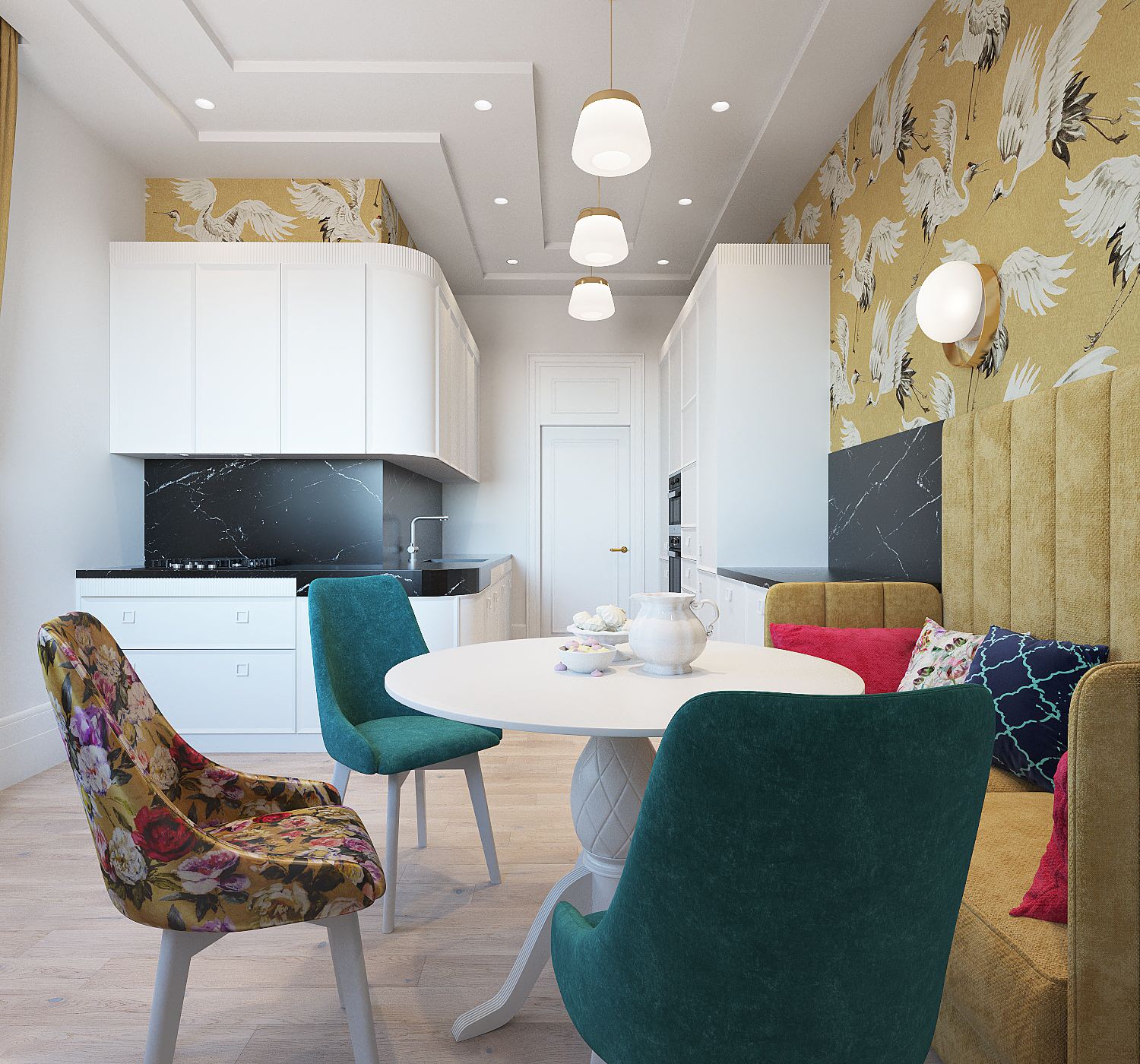 Кухня с птицами