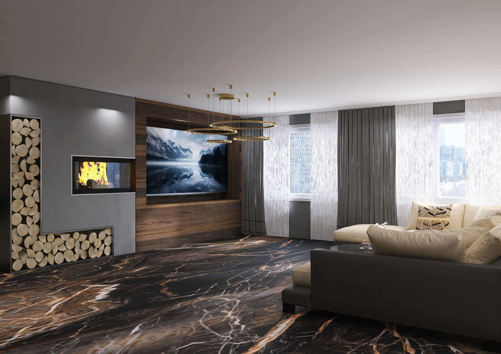 Гостиная 2-х комн.квартира