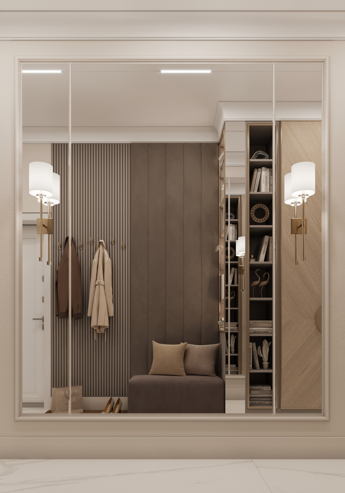 "Тёплое какао", квартира в ЖК "Дворянский", 98 м2