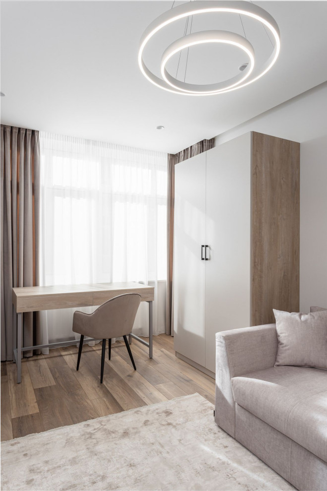 Дизайн комнаты в светлых тонах квартиры в квартире в Москве